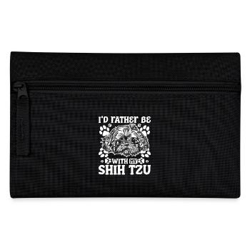I'd rather be with my shih tzu - Pencil Case - black - Front