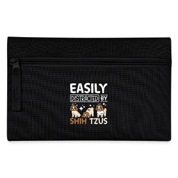 Easily distracted by shih tzus - Pencil Case - black - Front