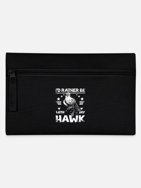 Falconer I'd rather be with my hawk - Federtasche - Schwarz