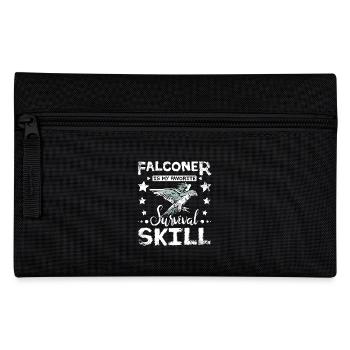 Falconer is my favorite survival skill - Federtasche - Schwarz - Vorne