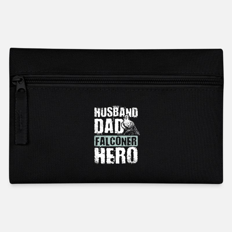 Husband dad falconer hero - Federtasche - Schwarz