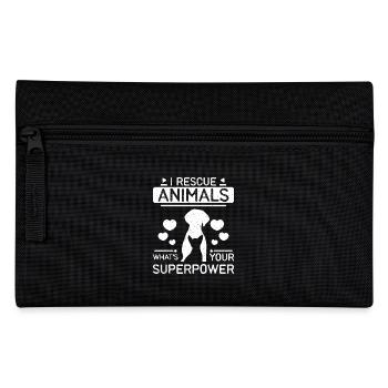I rescue animals what's your superpower - Federtasche - Schwarz - Vorne