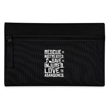 Rescue the mistreated love the abandoned - Pencil Case - black - Front