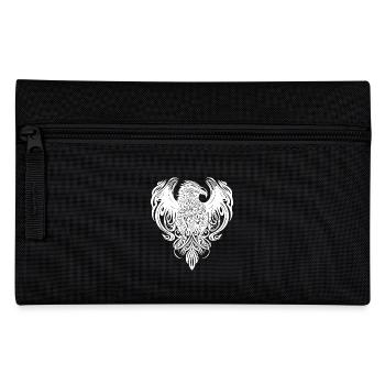 Eagle Head in Tattoo Cartoon Style Logo - Pencil Case - black - Front