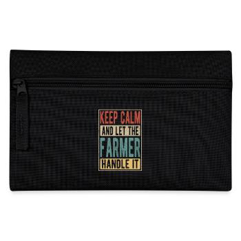 Farmer Retro Geschenk - Federtasche - Schwarz - Vorne