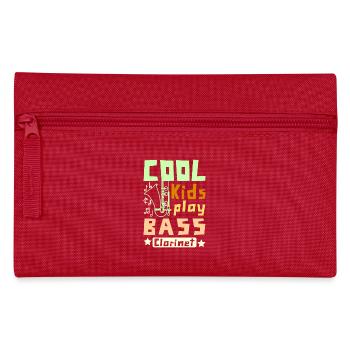 For children Cool Kids play bass clarinet - Federtasche - Rot - Vorne