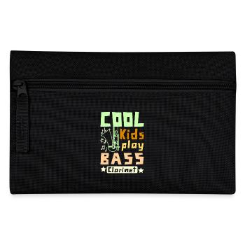 For children Cool Kids play bass clarinet - Pencil Case - black - Front