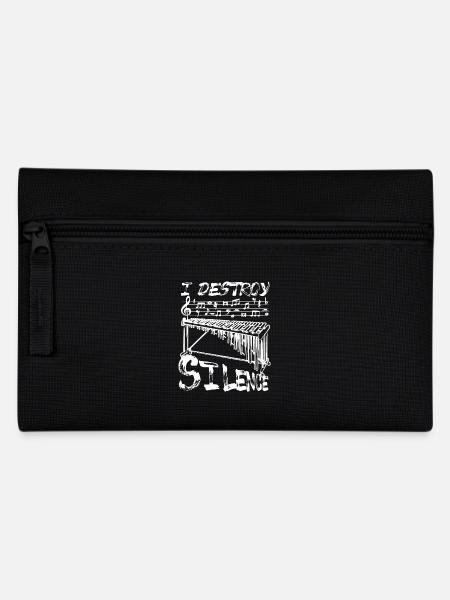 I destroy silence play marimba - Federtasche - Schwarz