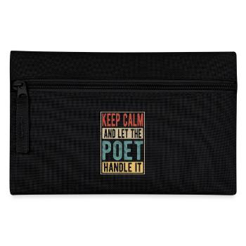 Poet Retro Geschenk - Federtasche - Schwarz - Vorne