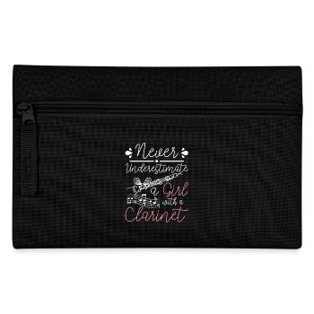 Never underestimate a girl with a clarinet - Federtasche - Schwarz - Vorne