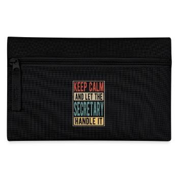 Sekretärin Retro Geschenk - Federtasche - Schwarz - Vorne