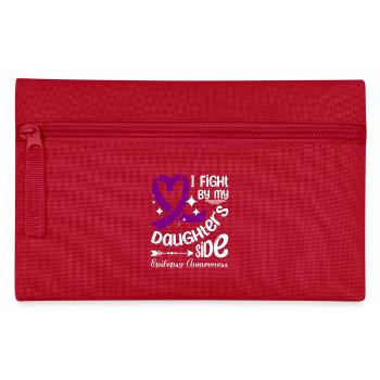 I fight on my daughter's side, epilepsy awareness - Pencil Case - red - Front