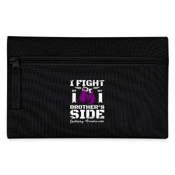 I fight by my brother's side, epilepsy awareness - Pencil Case - black - Front