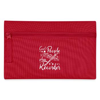 Des gens cool jouent de la flûte à bec - Trousse - rouge - Devant