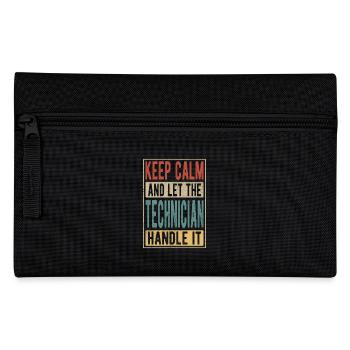 Technician Retro Gift - Pencil Case - black - Front