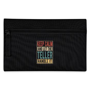 Teller Retro Geschenk - Federtasche - Schwarz - Vorne