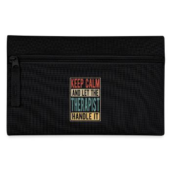Therapist Retro Gift - Pencil Case - black - Front