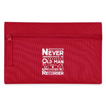 Ne sous-estimez jamais un vieil homme avec une flûte à bec - Trousse - rouge - Devant