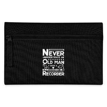 Ne sous-estimez jamais un vieil homme avec une flûte à bec - Trousse - noir - Devant