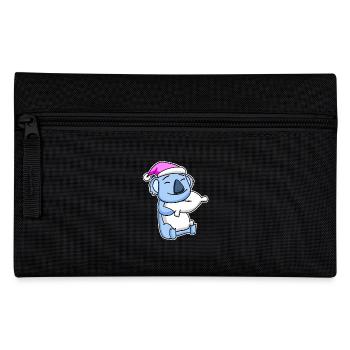 Koala Bear Tired Sleeping Sleeping Girl - Pencil Case - black - Front