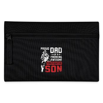 Proud dad of an awesome firefighter son - Pencil Case - black - Front