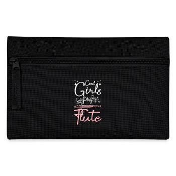Cool girls play flute - Pencil Case - black - Front