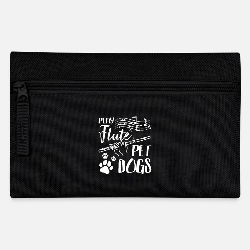 Dog owner, play flute pet dogs - Federtasche - Schwarz