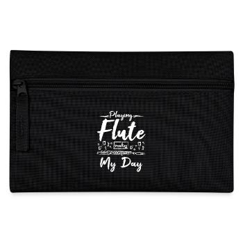 Playing flute makes my day - Pencil Case - black - Front
