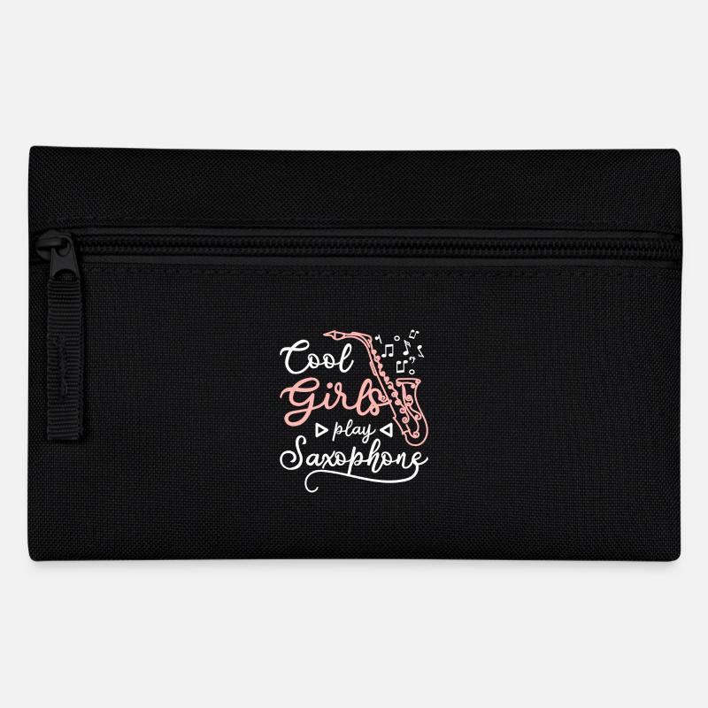 Cool girls play saxophone - Federtasche - Schwarz