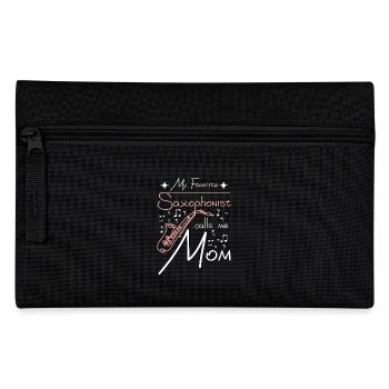Mothers day My favorite saxophonist calls me mom - Federtasche - Schwarz - Vorne
