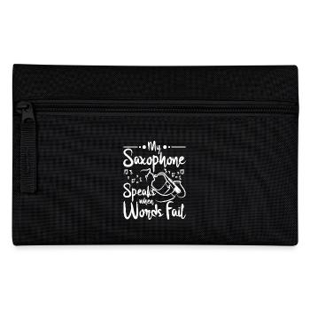 My Saxophone speaks when words fail - Pencil Case - black - Front