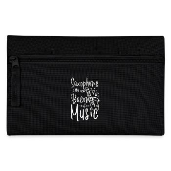 Le saxophone, c’est le bacon de la musique - Trousse - noir - Devant