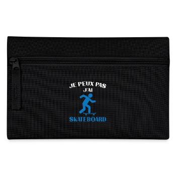 Ich kann nicht Skateboard fahren - Federtasche - Schwarz - Vorne