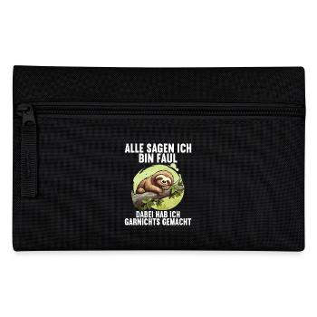 My parents all say I'm lazy sloth - Pencil Case - black - Front