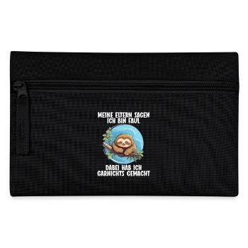 My parents all say I'm lazy sloth - Pencil Case - black - Front