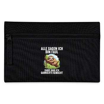 My parents all say I'm lazy sloth - Pencil Case - black - Front