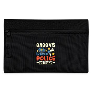 For children daddy's little police officer - Pencil Case - black - Front