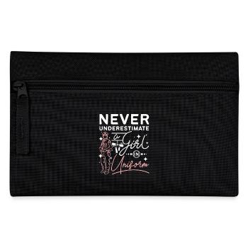 Ne sous-estimez jamais une fille en uniforme - Trousse - noir - Devant