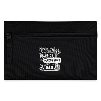 La musique est ma religion, le saxophone est ma bible - Trousse - noir - Devant