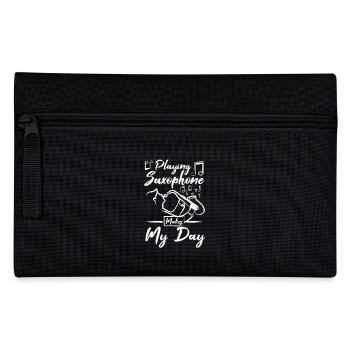 Playing saxophone makes my day - Pencil Case - black - Front