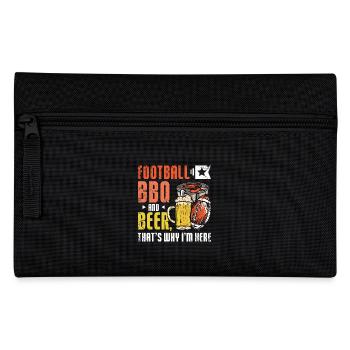 Football BBQ and Beer that's why I'm here tailgate - Federtasche - Schwarz - Vorne