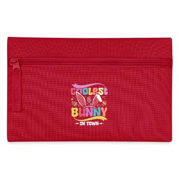 Kids Coolest bunny in town easter - Pencil Case - red - Front