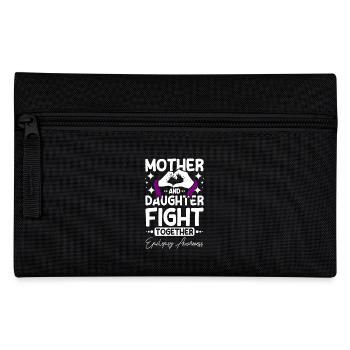 Mother and daughter fight, epilepsy awareness - Federtasche - Schwarz - Vorne