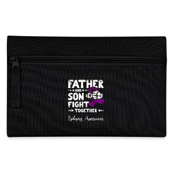 Father and son fight together, epilepsy awareness - Federtasche - Schwarz - Vorne