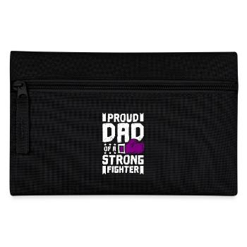 Proud dad of a strong fighter, epilepsy awareness - Federtasche - Schwarz - Vorne