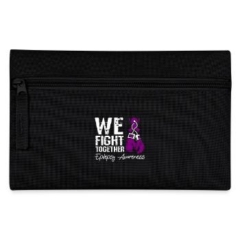 We fight together, epilepsy awareness - Federtasche - Schwarz - Vorne