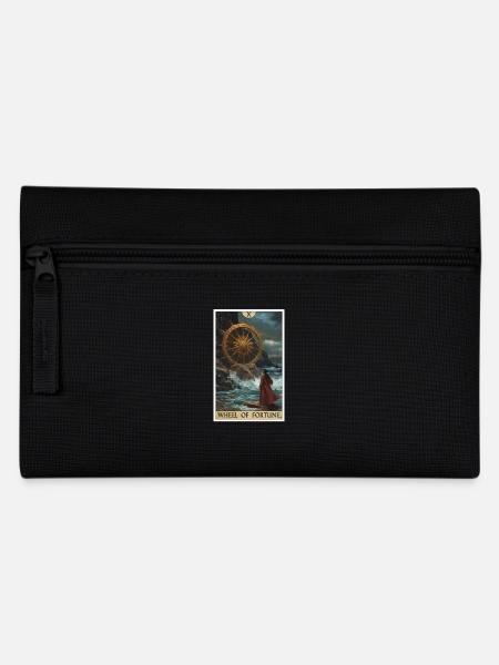 Tarotkarte Wheel of Fortune Rad des Schicksals - Federtasche - Schwarz