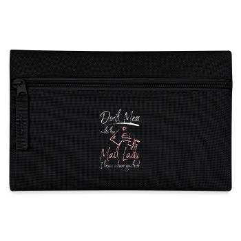 Don't mess with the mail lady, funny mail lady - Pencil Case - black - Front