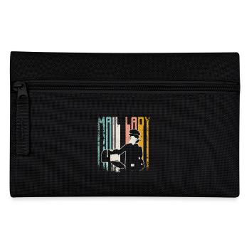 Retro vintage mail lady - Pencil Case - black - Front