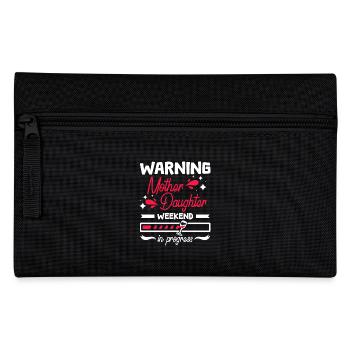 Attention Mère Fille week-end en cours - Trousse - noir - Devant